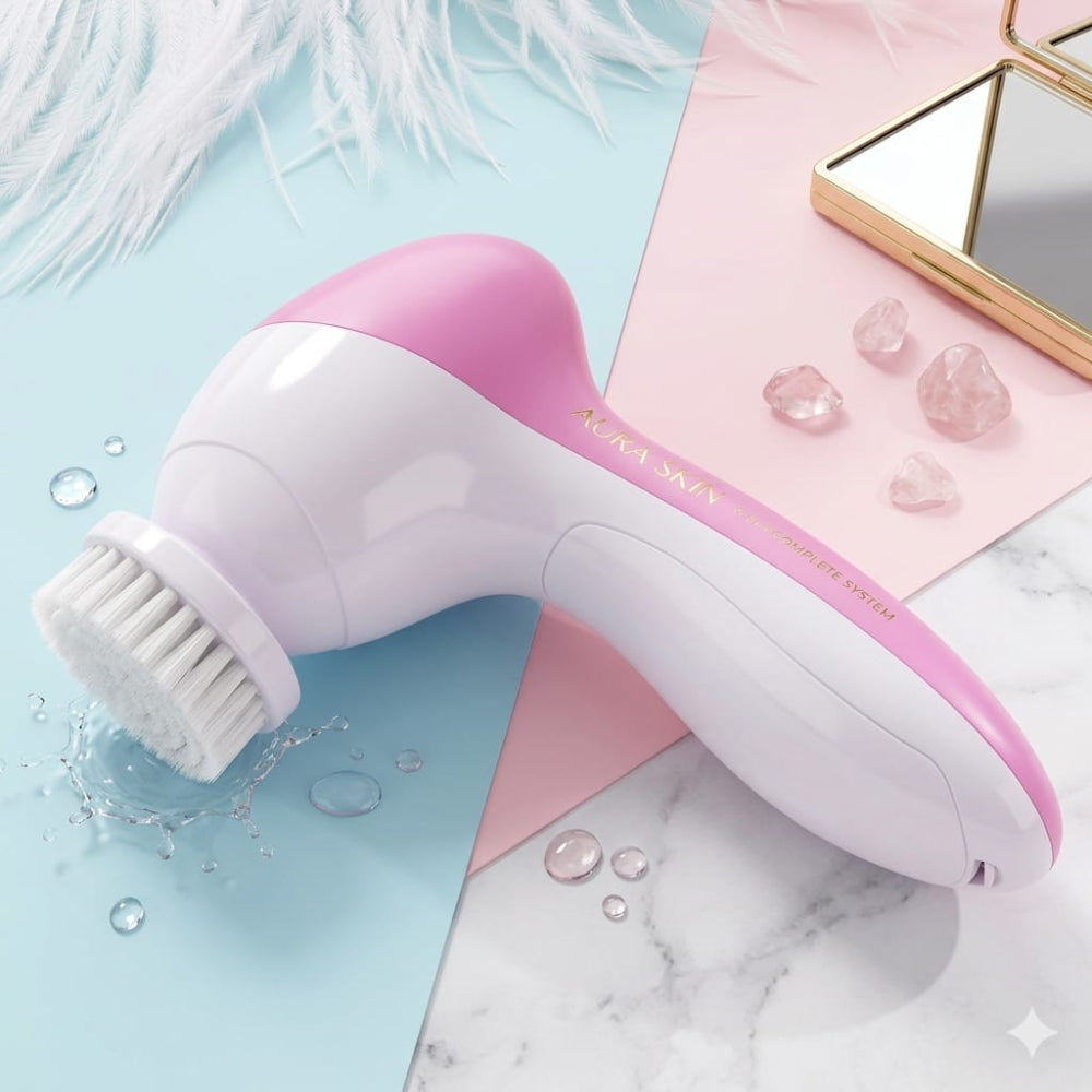5-in-1 Portable Electric Facial Cleansing Brush & Massager – Radiant Skin Care Tool